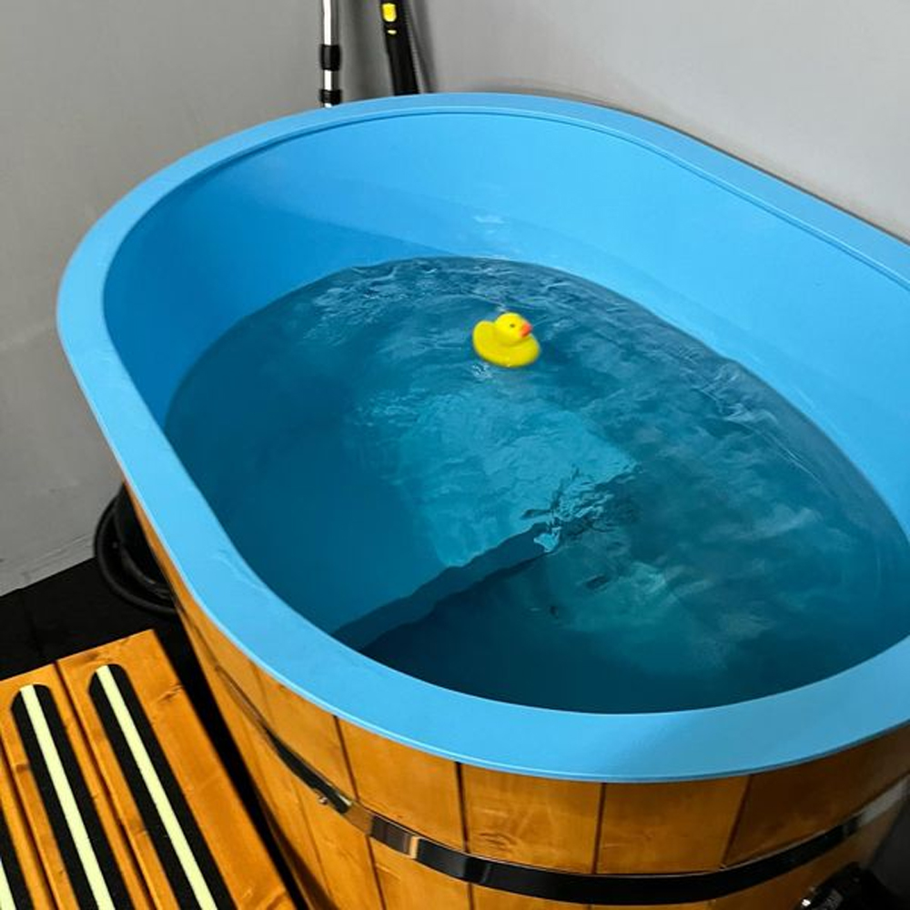 Plastic duck enjoying ice bath at BodyProject Gym